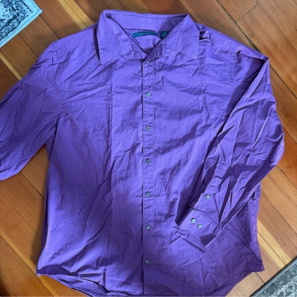 Perry Ellis Purple Casual Button Down Shirt - Picture 2 of 3